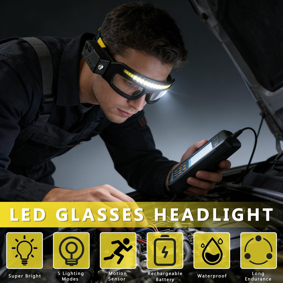 Induction Glasses Lighting Headlamp, Specially For Outdoor Cycling And Night Fishing